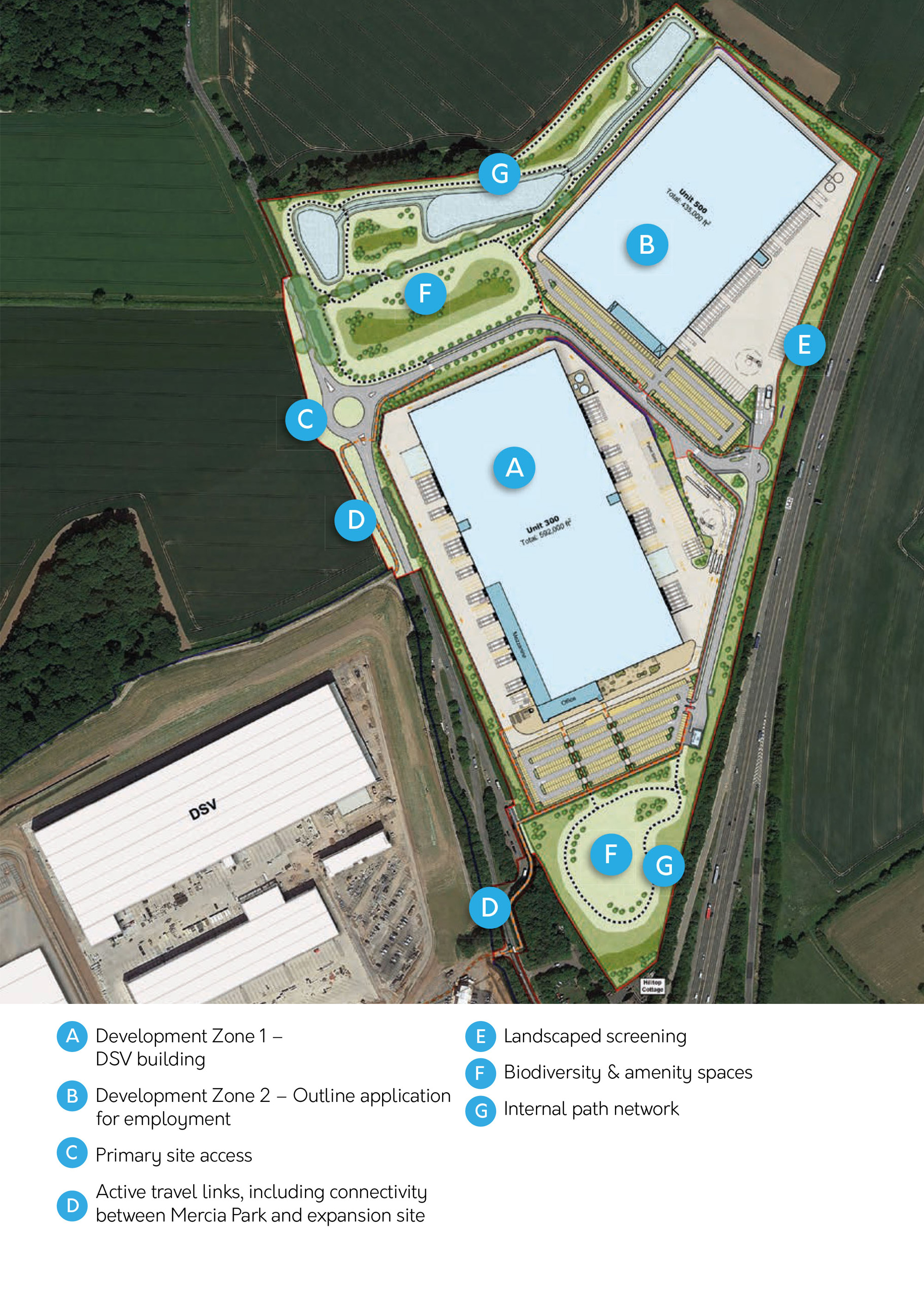 The emerging masterplan - Expansion of Mercia Park